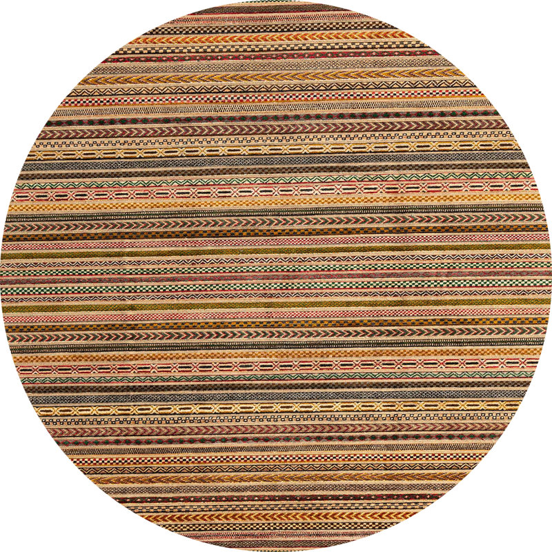 Abstract Indoor Rug, Round 4'