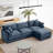 3-Seater Comfy Cloud Couches With Movable Ottoman-123053930