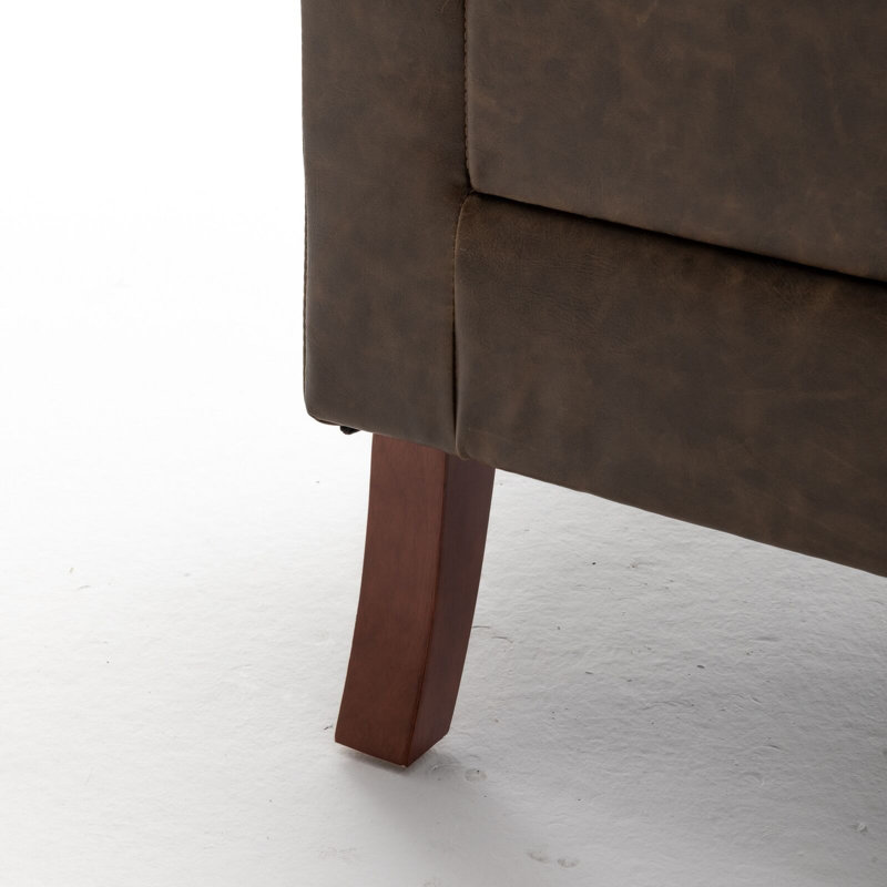 Alekzandra Faux Leather Armchair, PU Brown
