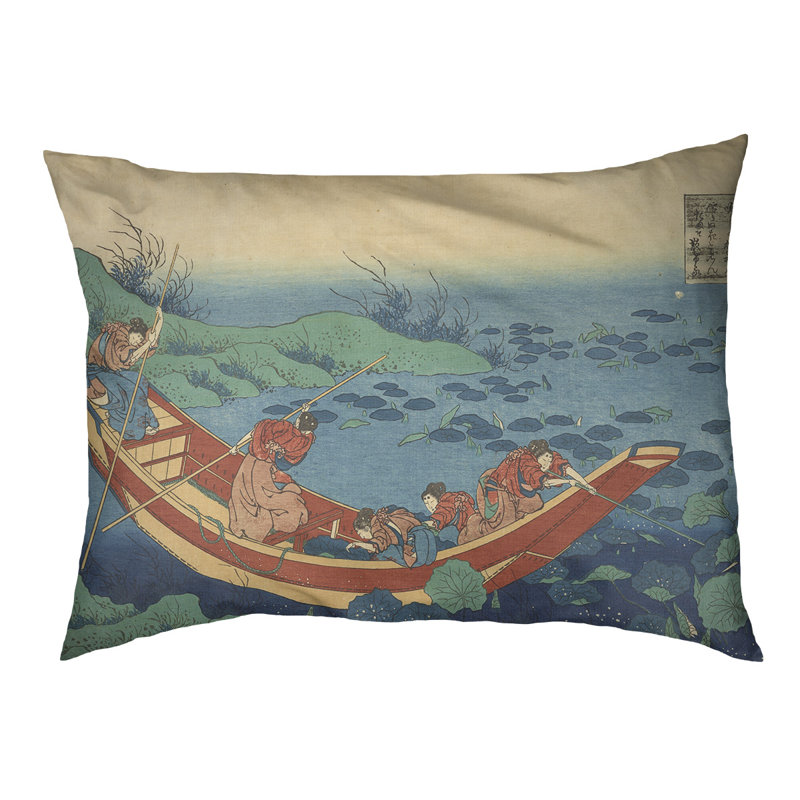 Coussin d'intérieur / d'extérieur pour chien Burkart, Petit (l 29,5 po x P 19,5 po x H 9,5 po), Jaune / Bleu