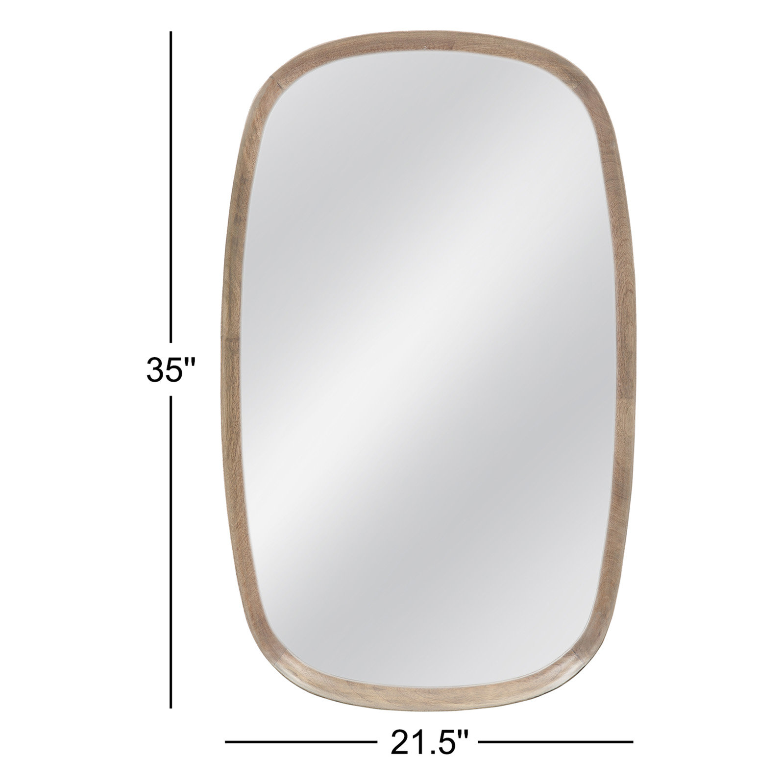 Minah Wood Rectangle Mirror