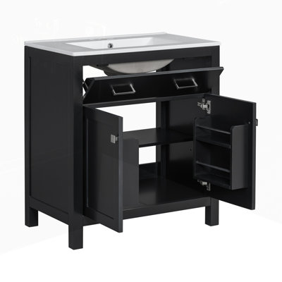 Modern Bathroom Vanity Set with Separate Double Vanities for Spacious Bathrooms