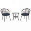 Ensemble de loisirs d'extérieur, 2 chaises simples en rotin avec table ronde en verre-2069770688-2069770695