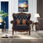 Fauteuil en cuir massif American