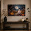 Art mural sur toile, "White Ghost debout parmi des citrouilles brillantes"-2019938431