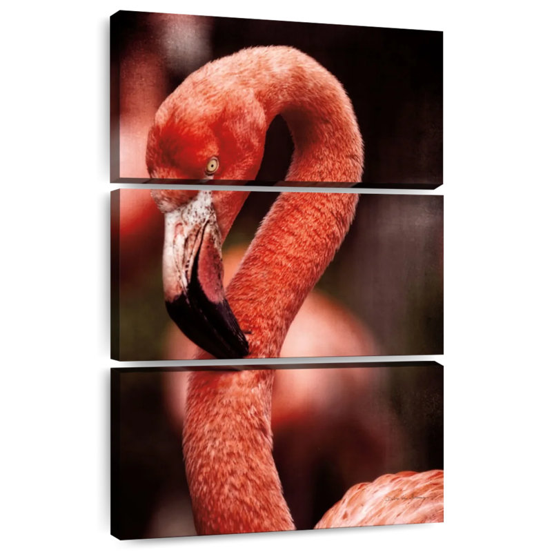 Brampt flamant des Caraïbes II, H 32 po x l 20 po