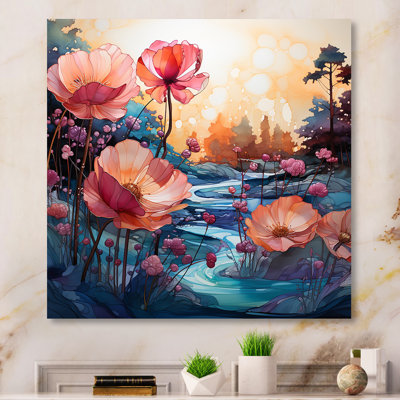 - Poppies Metal Wall Print