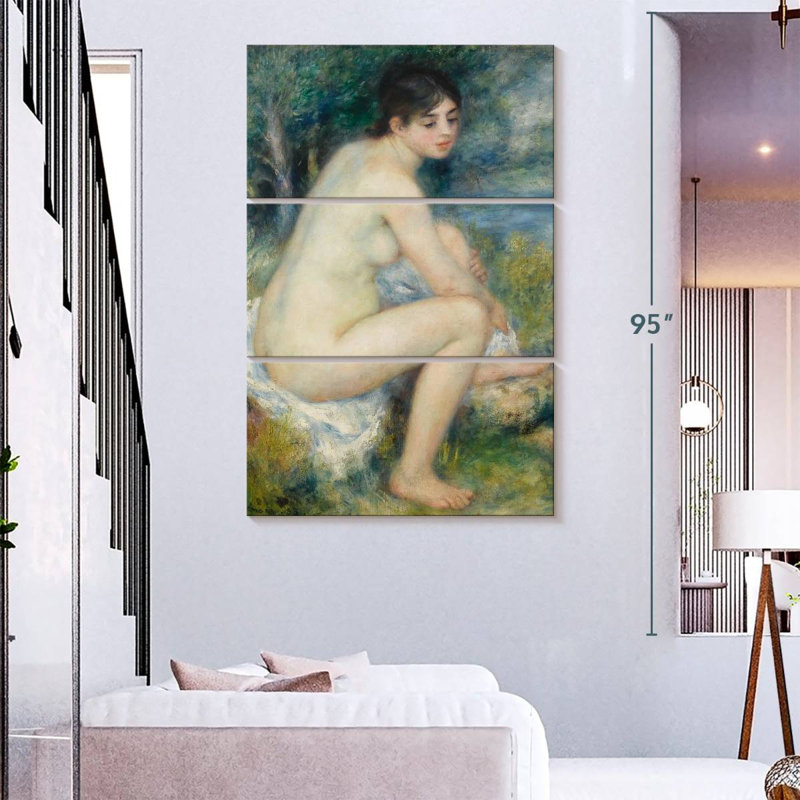 Leisha, femme nue dans un paysage, H 74 po x l 48 po