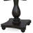 5 Piece Dining Set Includes a 48" Round Table with Pedestal and 4 Willow Green Polyester Fabric Upholstered Chairs, Sand Blasted Black-6334590-6334586