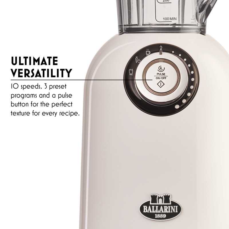 Ballarini Tesoro Countertop Blender, Ivory White