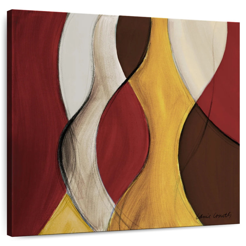 Crimson Coalescence II, 16" H x 16" W
