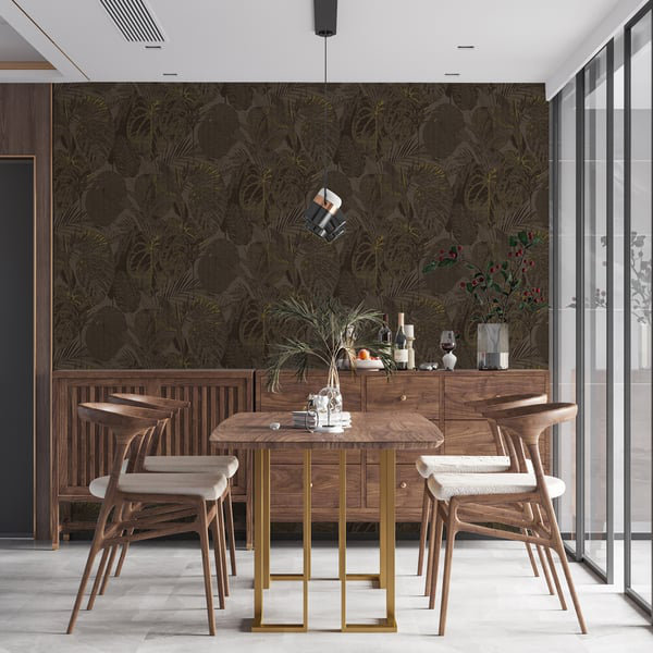 Flourish 10m x 53cm Glitter Wallpaper Roll, Bronze