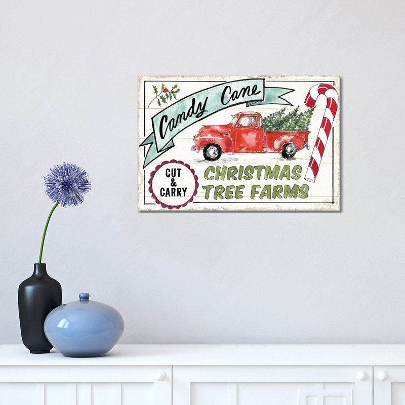 Holiday Signs I 1 Piece Wrapped Canvas Painting, 30.48 cm H x 45.72 cm W