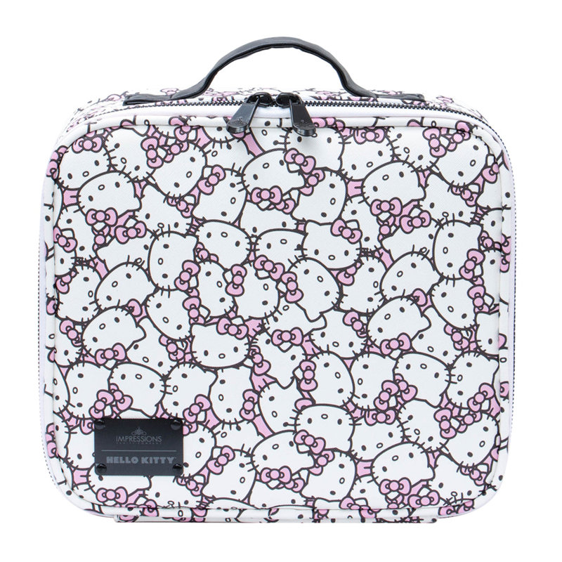 Hello Kitty Cosmetic Bag with Faux Leather and Waterproof Travel Toiletry Bag with Inside Pockets