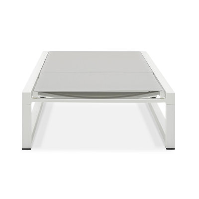 5-Level Adjustable Outdoor Chaise Lounge, Durable Aluminum Frame & Textilene Mesh, Perfect For Patio/Poolside