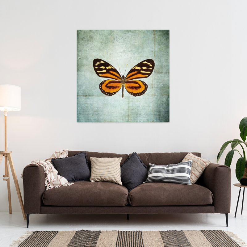 Art français de papillon contemporain français, H 36 po x l 36 po