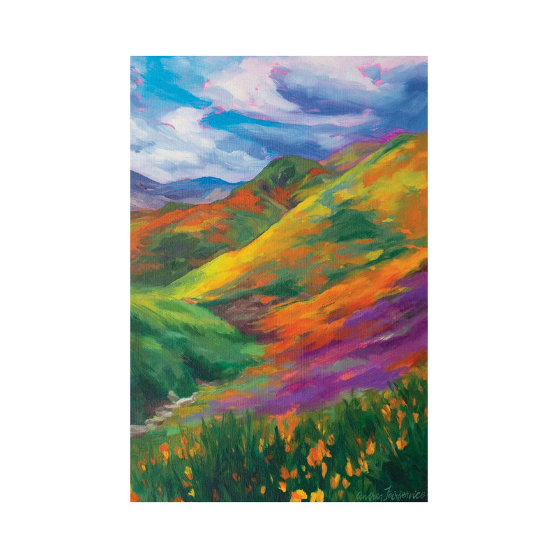 Rainbow Hills 1 Piece Wrapped Canvas Painting, 30.48cm H x 20.32cm W