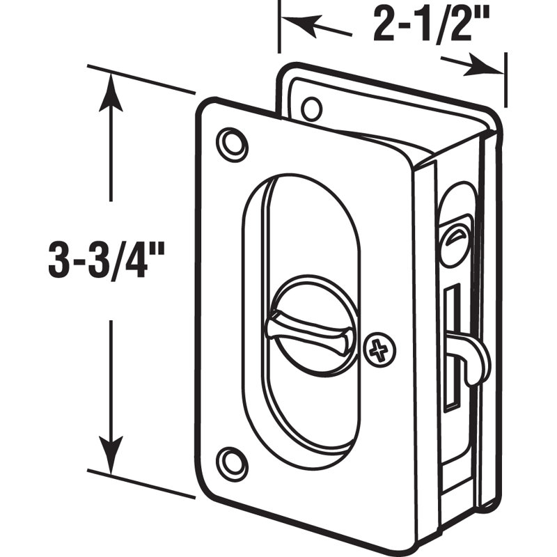 Privacy Lock with Pull Pocket Door Hardware