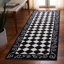 Tapis géométrique en laine crocheté à la main Brayton