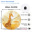 Horloge murale girafe avec coucher de soleil, art moderne 12 po