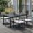 Rectangular Metal and Wood Outdoor Dining Table 