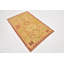 Tapis de zone en laine doré/rouge 3 pi 2 po x 5 pi one-of-kind à la main-noué la new age Elland