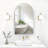 24 x 36 Inches Arched Medicine Cabinets with Mirror,Frameless Mirror Cabinet with Glass Shelves,Recess Or Surface Mounted-1930584674