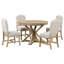 Ensemble de table de salle à manger exquis avec fonctionnalité extensible et 4 chaises rembourrées confortables, parfait pour les réunions de famille et les occasions spéciales dans votre salle à manger