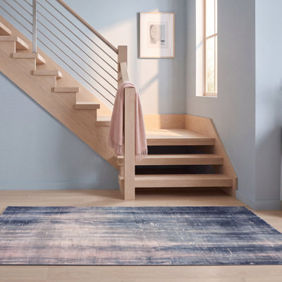 Tapis Gresham moderne à poils courts, uni, bleu marine, turquoise, gris, crème et rose, lavable à la machine, antidérapant, pour l'intérieur et l'extérieur, adapté aux animaux domestiques, idéal pour le salon, la chambre, la salle à manger, l'entrée, le couloir ou le bureau.