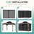 Aoodor Mosquito Netting Screen for Gazebo-95272002-95272005