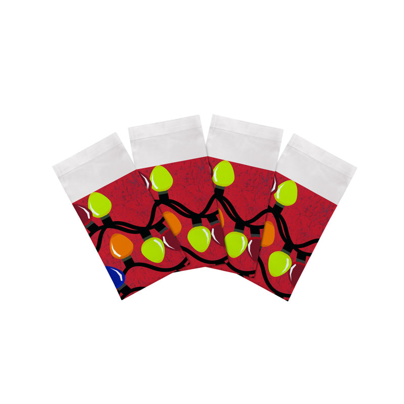 Serviettes de table en satin de coton, Rouge