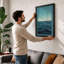 Ocean Horizon Coastal - Framed Print-324853406-324853395