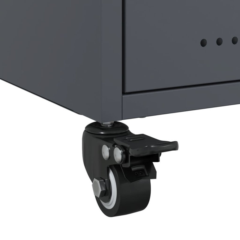 Anadalay 36 cm W Steel Bedside Table, Anthracite
