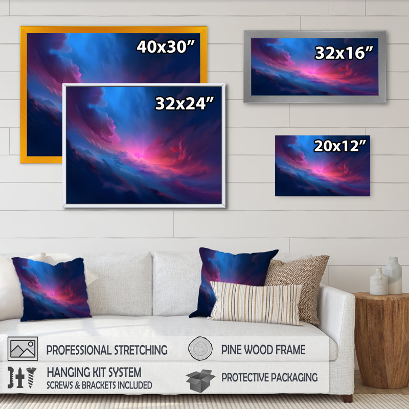 «Dramatic Sky», reproduction sur toile, H 12 po x l 20 po x P 1 po, Toile tendue