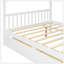 Lit double en bois avec tiroirs, blanc-129747070