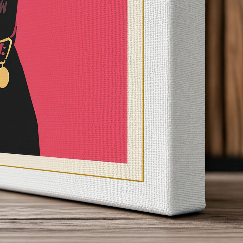 Dog in Silhouette Modern - Wrapped Canvas, 18x12 - 45.7 x 30.5 cm, White Border