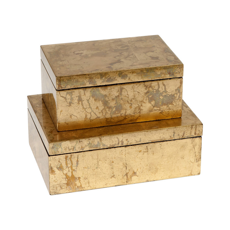 Decorative Box, Large, Luxe Gold