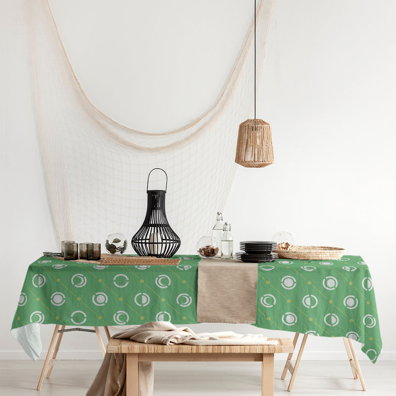 Nappe des phases de lune classiques, Vert/jaune