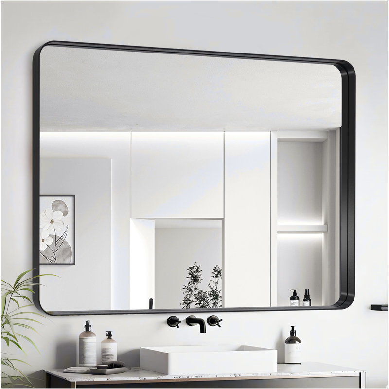 Miroir de salle de bain, Noir, 30" x 40"