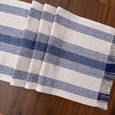 Navaneeth Rectangle Striped Cotton Table Runner