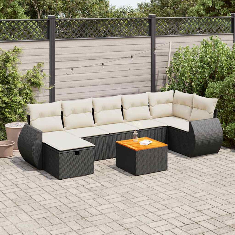 Vidaxl Garden Sofa Set Black