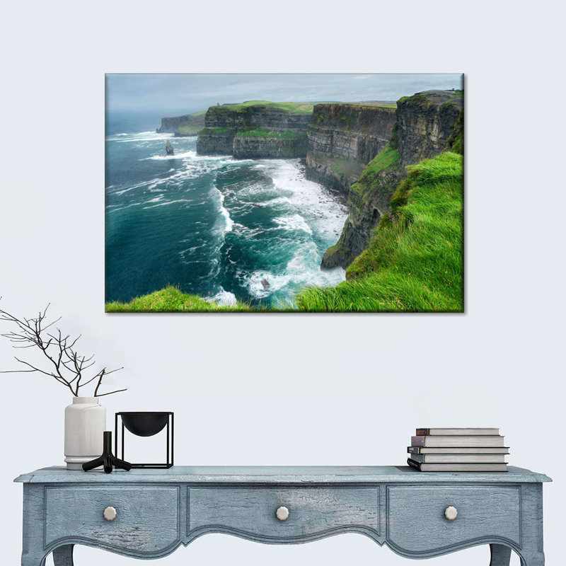 Windy Cliff Of Moher, reproduction sur toile, H 30 po x l 45 po x P 1,25 po