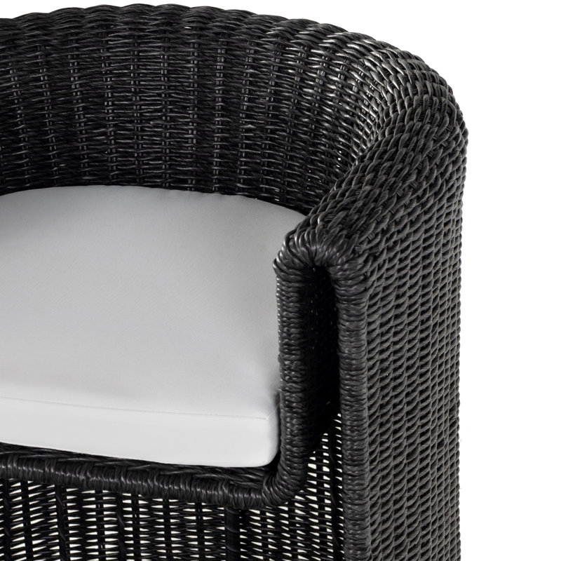 Grass Roots TUCSON OUTDOOR DINING ARMCHAIR-WHITE, Vintage Coal