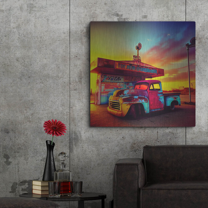 «Route 66 9» par Ray Heere, H 36 po x l 36 po