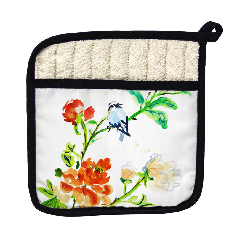 Cuisinier poignée oiseaux et fleurs betsy drake interiors