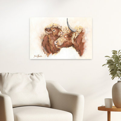 «Chin Up Little One», art abstrait contemporain de vache