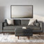 Ensemble de canapé et repose-pieds Morrison en mélange tissé