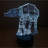 AT-AT Walker Illusion LED Lamp, 3D Light Experience