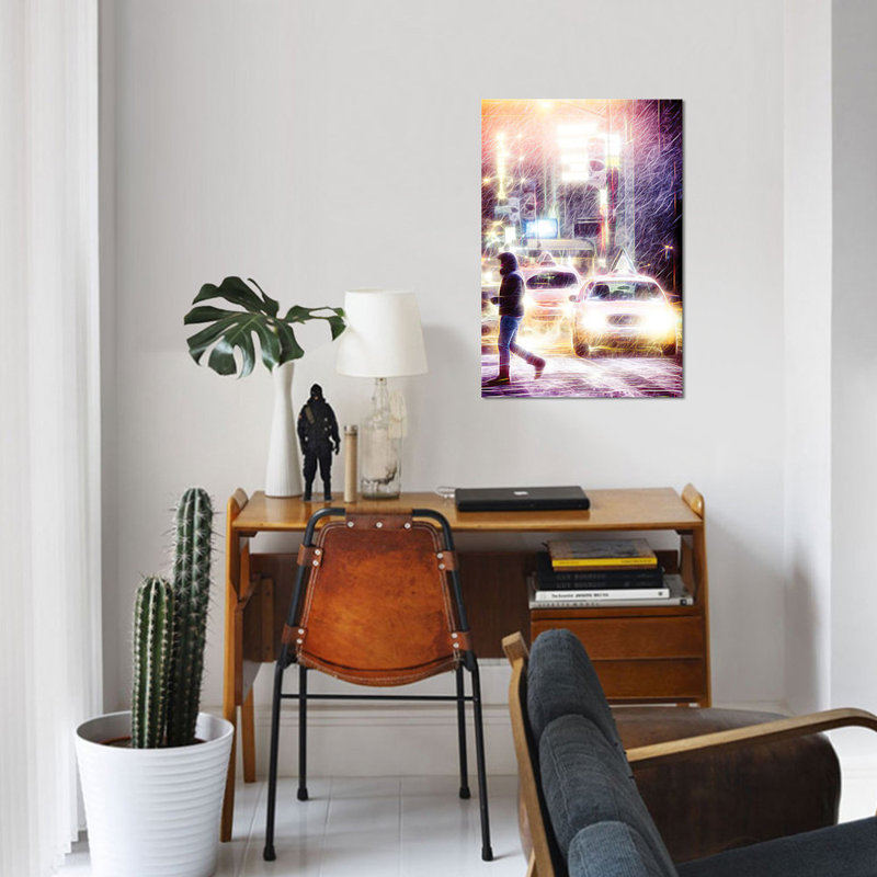 «Snow Storm», impression sur toile, H 40 po x l 26 po x P 1,5 po, Pas de tapis, Toile tendue