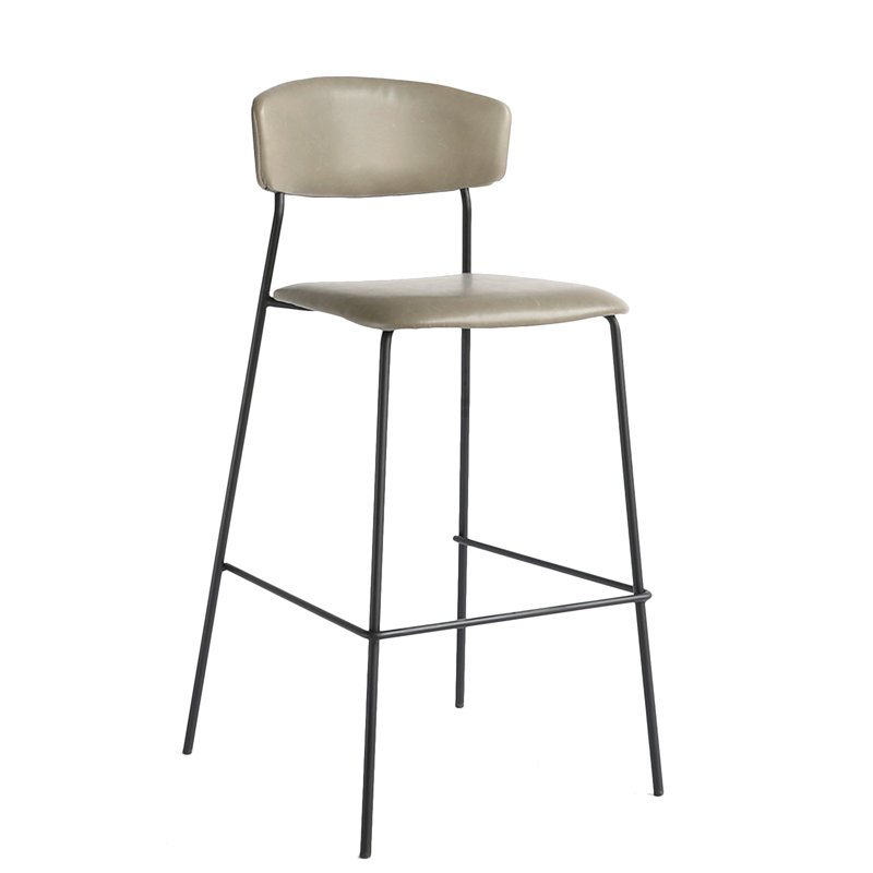 Tabouret de bar et de comptoir, Gris clair, Tabouret de comptoir (siège d'une hauteur de 26,5
